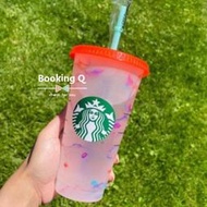 交換禮物 限定款 星巴克 Starbucks 變色 雪花杯 變色杯 冷水杯 吸管杯 透明 環保杯 隨行杯 美國代購