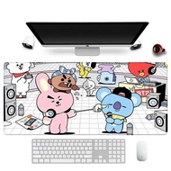 Popular-Korean BT21 Gamer Keyboard Mouse Pad Anime Kawaii Computer Game Anti-Slip Rubber Mice Mat Su