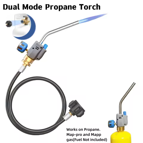 MAPP Gas Torch with 1.5m (5ft) Flexible Hose Welding Burner for Soldering Quenching Barbecuing Jewel