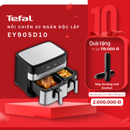 Nồi chiên không dầu điện tử 2 ngăn Tefal Dual Easy Fry & Grill EY905D10 - hàng Chính Hãng / Bảo Hành