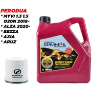 Perodua 5W30 Semi Synthetic Engine Oil (4L) 5W-30 (With Perodua Oil Filter)