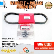 Original Van Belt + ROLLER Honda KVY CarburetorBEAT - Scoopy - spacy 23100-KVY-901+2212A-KVY-900 ori