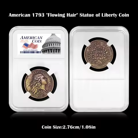 1793 American "Flying Hair" Statue of Liberty 1 Cent Replica Coin Home Decoration Collectible Commem