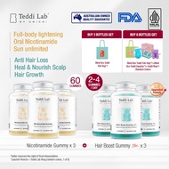 【Official】【6 pcs】Unichi Nicotinamide Teddi Lab Gummy 180 Gummies Rose Hydrolysed Marine Collagen/Hai