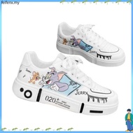 Anime Cat and Mouse Board Shoes Casual Shoes Canvas High-Top Men's Shoes White Elevator Shoes
