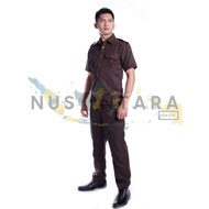 Seragam Safari NAVY Pria Lengan Pendek Seragam Paspampers Seragam Driver Seragam Safari Satpam Secur