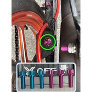 OFF-X TITANIUM GR5 SKRU IKAT CALIPER MOTOCYCLE SKRU M10 CROWN HEAD SKRU TITANIUM SKRU COMPLATE SET T