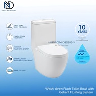Wash-down Flush Toilet Bowl | Geberit Flushing System | Baron W888 | Installation