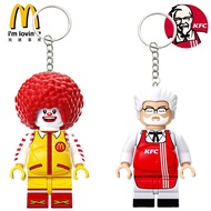 Compatible with LEGO McDonald's and KFC keychains, cute backpacks, couple pendants