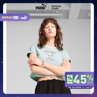 PUMA Prime/Select เสื้อยืดผู้หญิงลายกราฟิก PUMA X HELLO KITTY AND FRIENDS สีเขียว - 63161367