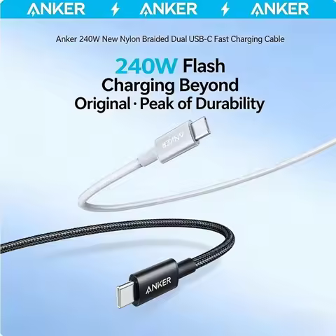 ANKER Zolo 240W Woven Dust-free USB-C Dirt Resistant Charging Cable Suitable for Apple IPhone Series