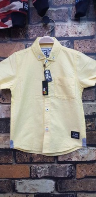 KEMEJA Di- kids / DJ children's shirt short sleeve yellow