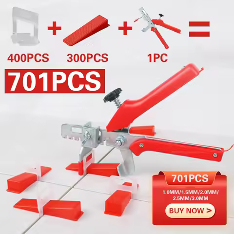 701PCS Tile Leveling System Laying Level Wedges Alignment Spacers Leveler Locator Spacers Flooring W