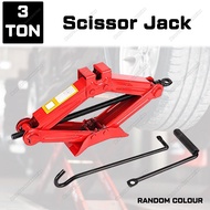 3.0 TON Manual Scissor Car Jack Thick Hand Car Jack Essential Bridge Jack Kereta Car Jack Car Accessories Garage Jack Kereta Service Jack Lifting Car Puncture Tyre Tire Sepana Jek Kereta Tukar Tayar Tusukan (Random Colour)