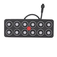 YENI In stock  12V 12-Way Silicone Push Button Switch Panel Color LED Waterproof Electronic 50A DC R