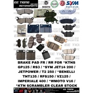 RM5 - RM20 BRAKE PAD FR/RR KTNS GP125/RS3 -SYM JET14/POWER/T2 -BENELLI TNT135/RFS150/VZ125/IMPERIALE