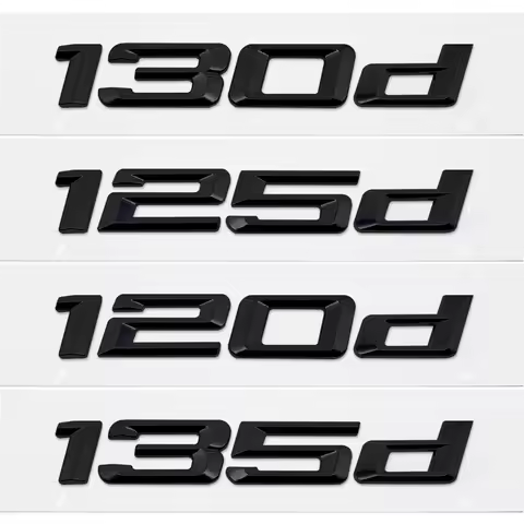Chrome Letters 120d 130d 125d 135d 118d For 1 Series E87 E81 E82 E87 E88 F20 F21 Car Trunk Rear Embl