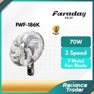 Morgan 80W Wall Fan 6 PP Fan Blade (18") MWF-180M / Faraday 18 " Antique Wall Fan R/C FWF-186K