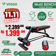 ALAT FITNESS SIT UP BENCH ABDOMINAL ADJUSTABLE BENCH VOSGO - IMPRESSIVE COZY