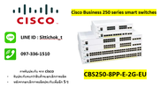 CBS250-8PP-E-2G-EU / 8 10/100/1000 PoE+ ports with 45W power budget , 2 Gigabit copper/SFP combo por
