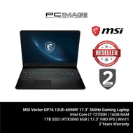 MSI Vector GP76 12UE-409MY 17.3" 360Hz Gaming Laptop (i7-12700H, 16GB, 1TB, RTX3060, Win11Home)