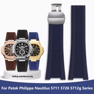 Premium-Grade Silicone Rubber Watchband For Patek Philippe Nautilus Series 5711 5712 5980 Waterproof