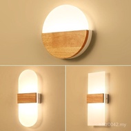 Background Wall Lamp Cream Log Bedroom LED TV Japanese Style Bedside Lamp Creative Lamp Nordic Style