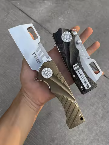 STRIDER MFS TRIBUT NEW HAN317 Knife Linen Handle Folding Blade Knife Outdoor Climbing Hunting Tactic