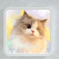 全城熱賣 - W89 （七彩猫) 浴室防水壁畫 摺疊收納櫃 壁掛相框 衛生間置物架 免打孔儲物櫃