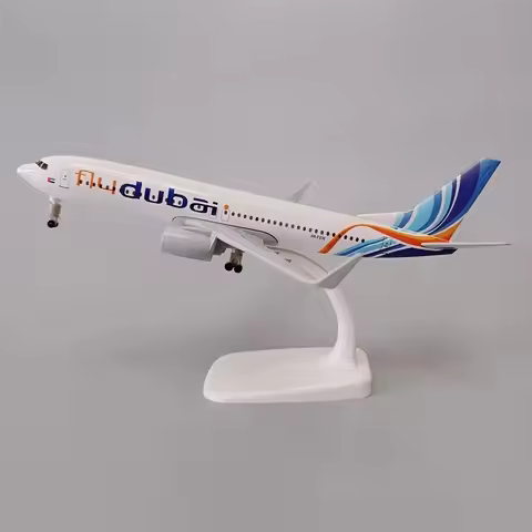 20cm Alloy Metal Air FLY DUBAI Airlines Boeing B737-800 Airplane Model Diecast Air Plane Model Aircr