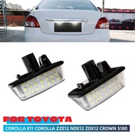 2pcs LED License Plate Lights for Toyota Corolla E11 ZZE12 NDE12 ZDE12 1997-2001 Number Plate lamps 
