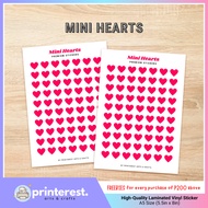 PRINTEREST Heart Icons Premium Vinyl Die-cut Kiss-cut Stickers - Journal Planner Aesthetic Sticker