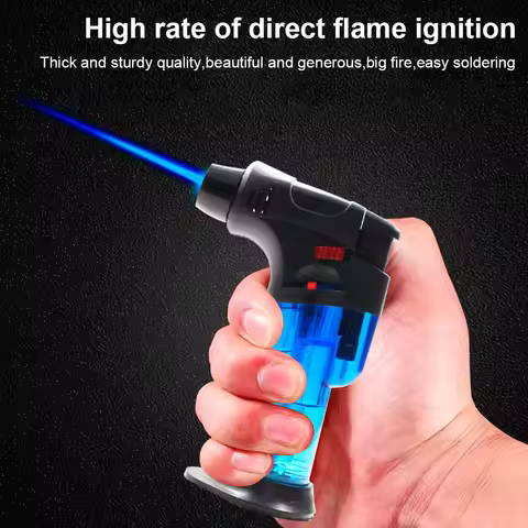 High Jet Flame Butane Gas Lighter, Refillable Torch, Adjustable Butane Jet Lighters, Powerful Turbo