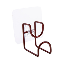 全城熱賣 - 浴室掛架,廚房掛架,免打孔無痕粘貼浴室收納架（深酒紅【透明款】）