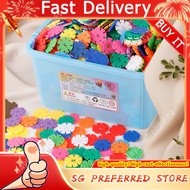 Large Snowflake Building Block Toy for Children Plastic Puzzle Kindergarten Boys2-3One Year Old4-9Ye