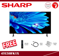 [ Delivered by Seller ] SHARP AQUOS 50" inch 4K UHD Google TV 4TC50FK1X