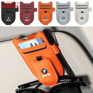 BMW Car Glasses Clip Leather Auto Sun Visor Organizer Card Holder Pen Sunglasses Holder Car Interior