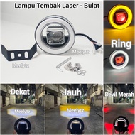 Lampu Tembak LED Laser D3 MYTH Kotak Bulat jauh dekat putih kuning plus senja kuning & putih devil