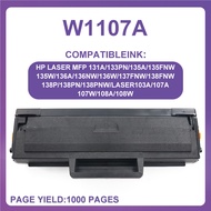 W1107A 107A W1107A Compatible Black Toner Cartridge for HP 1072 107w MFP 1352 135w 137nw Printers