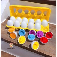 Matching egg toy, montessori egg toy, educational toy for matching blocks for children