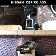พรมปูพื้นรถยนต์ 6D NISSAN CEFIRO A33 พรม6D QX สวยงาม เข้ารูป เต็มคัน 3ชิ้น