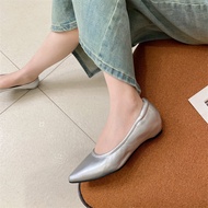 เงินที่มองไม่เห็น Wedge Heel รองเท้าทํางานสําหรับผู้หญิงสบายตลอดทั้งวันยืน Flight Attendant แบนด้านล