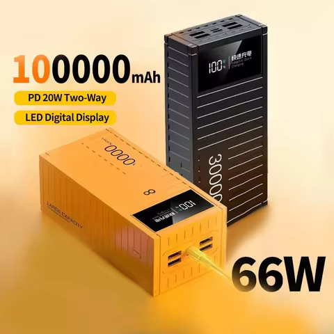 80000mAh 66W Super Fast Charging Power Bank Portable Container Large Capacity Camping External Batte