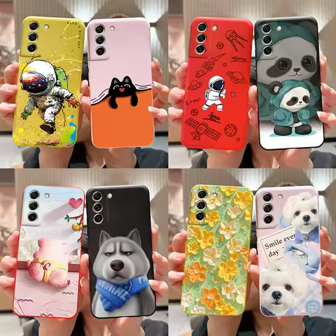 Silicone Case For Samsung Galaxy S21FE Case S21 Ultra 5G Astronaut Phone Case S21 FE Fundas For Sams