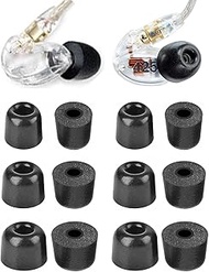 Foam Eartips Compatible with Shure SE215 Pro SE425 Pro Earbuds, 6 Pairs S/M/L Sizes Soft Memory Foam