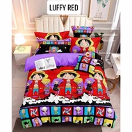 ONE PIECE CHARACTER ANIME DESIGN LEGIT CANADIAN COTTON 3IN1 BEDSHEET WITH TWO PILLOWCASE