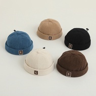 Autumn Winter Corduroy Baby Beanie Hat Solid Color C Letter Toddler Kids Brimless Hat Hip Hop Boys G