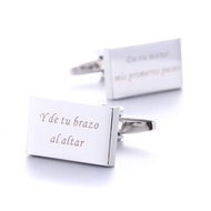 Custom French Style Cufflink Wedding Gifts Personalized Twins Shirt Man Cufflinks Sliver Twins Cuffl