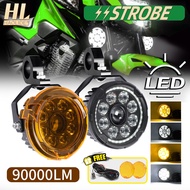 Braveway 4.5inch Motorcycle Lights with High Low Beams Amber DRL ADV Enduro Street GR Motorcycle Aux