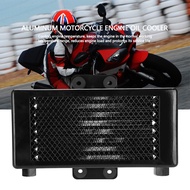 treee Upgrade 125ml Motorcycle Engine Oil Cooler Cooling Radiator for 125CC-250CC Aluminum Black